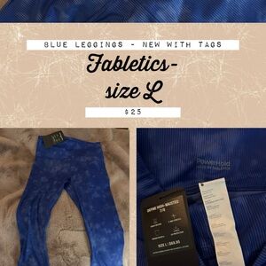 Fabletics Blue Leggings Size L